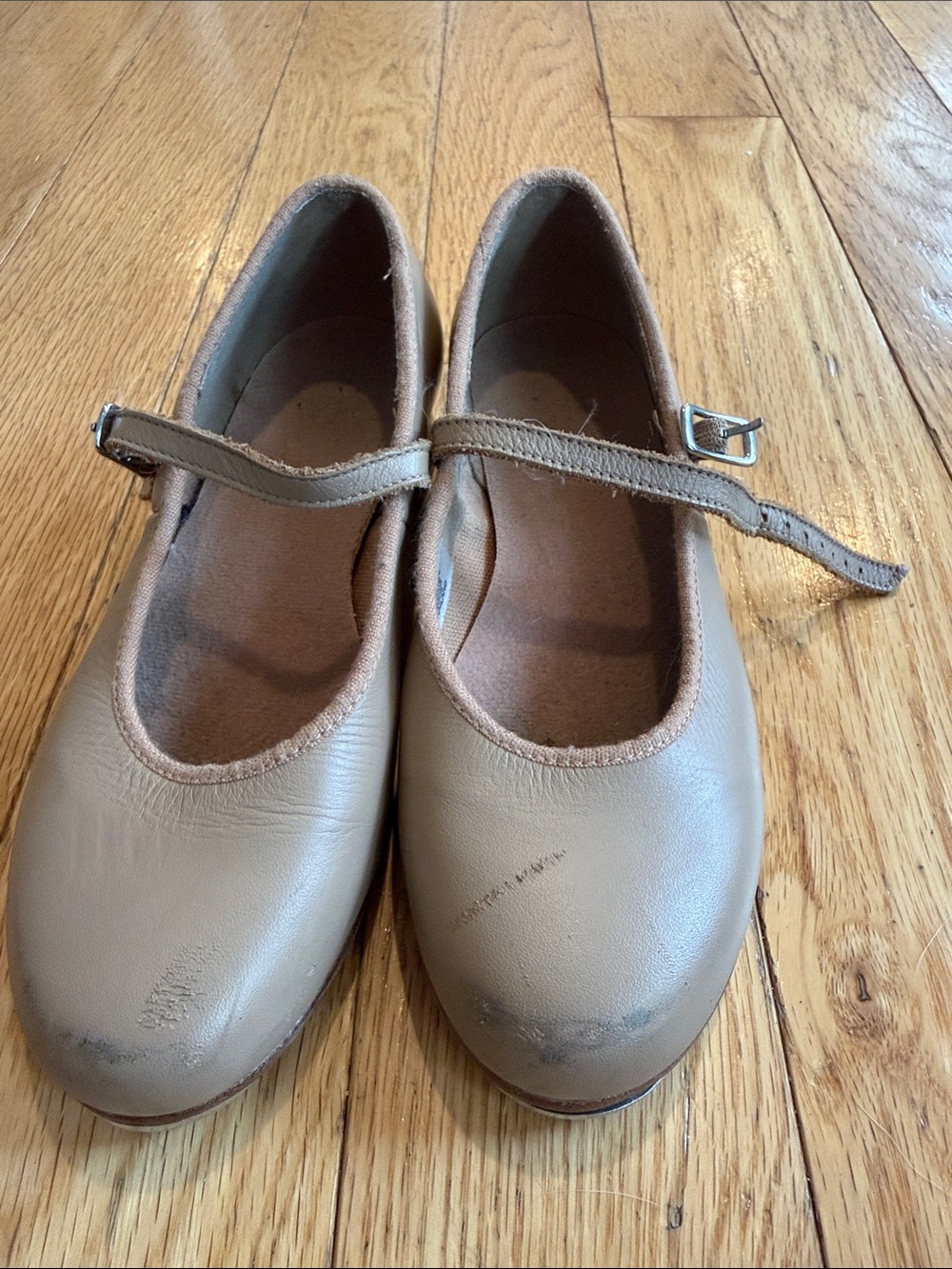 Girls' Mary Jane  Tap Shoes in Taupe